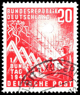 20 Pfg. Bundestag Mit Plattenfehler "kleines I In BUNDESREPUBLIK" Gestempelt, Gepr. Schlegel A. BPP, Mi. 450.-, Katalog: - Andere & Zonder Classificatie