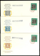"100 Jahre Dt. Briefmarke" 10+2 Pfg , Drei FDC Mit Münchner ESSt., Die Drei Schmuckumschläge Mit Verschied. Abb. Von Bay - Other & Unclassified
