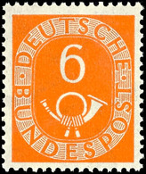 6 Pf Posthorn Mit Wasserzeichen Z Tadellos Postfrisch, Tiefst Gepr. Schlegel BPP, Mi. 160,--, Katalog: 126Z ** - Sonstige & Ohne Zuordnung