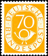 70 Pfg. Posthorn, Postfrisch, Fingerabdruck, Fotokurzbefund Schlegel D. BPP, Mi. 500.-, Katalog: 136 ** - Andere & Zonder Classificatie