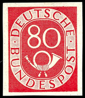 80 Pfg Posthorn Mit Wz. 4Y Und Abart "ungezähnt", Tadellos Postfrisch, Sign. Heintze Und Gepr. Schlegel BPP, Sehr Selten - Andere & Zonder Classificatie