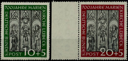 10 Und 20 Pf. Marienkirche, 20 Pf. Linkes  Randstück, 2 Werte Postfrisch, Mi. 220,-, Katalog: 139/40 ** - Andere & Zonder Classificatie