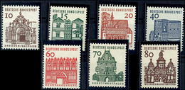 10-40 Und 60-80 Pf Bauwerke Rollenmarken Mit Zählnummer Tadellos Postfrisch, Mi. 153,--, Katalog: 454/61R ** - Andere & Zonder Classificatie