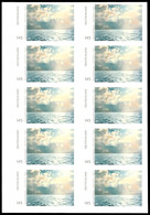 1,45 Gerhard Richter - Gemälde "Seestück", Folienblatt Mit 10 Briefmarken, Mit Abart "ungestanzt", Tadellos Postfrisch,  - Andere & Zonder Classificatie