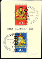 1973, Block-Ausgabe "IBRA München", 50 Stück Mit ESST BONN, Mi. 250.-, Katalog: Bl.9(50) ESST - Other & Unclassified