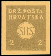 2 F. Zeitungsmarke, Druckprobe Von Der III. Platte In Grau Auf Gewöhnlichem, Nicht Gummierten Papier, Fotoattest Zrinjsc - Andere & Zonder Classificatie