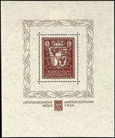 1934, Vaduz-Block, Ungebraucht, Mi. 1.700.-, Katalog: Bl.1 * - Andere & Zonder Classificatie