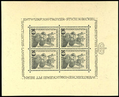 1946, 10 Franken Heiliger Luzius, Kleinbogen, Postfrisch, Mi. 350,-, Katalog: 247KLB ** - Andere & Zonder Classificatie