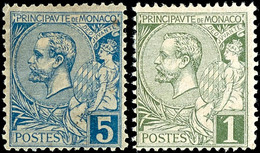 1891, 1 C.-5 Fr. Fürst Albert Komplett Ungebraucht, Mi. 850,-, Katalog: 11/21 * - Sonstige & Ohne Zuordnung