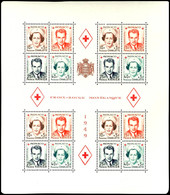 1949, Rotes Kreuz Blockpaar Postfrisch, Mi. 800,-, Katalog: Bl.3 A/B ** - Other & Unclassified