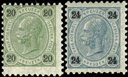 20 Und 24 Kr. Je Tadellos Postfrisch, Mi.178,--, Katalog: 57,58 ** - Sonstige & Ohne Zuordnung