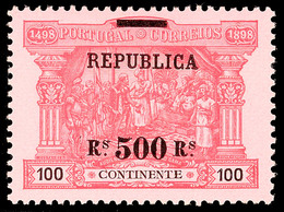 500 Rs Auf 100 R Rosa/schwarz A. Hellrosa, Tadellos Ungebraucht Mit Originalgummi Und Falz, Katalog: 195 * - Portugal