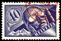 1923, 50 C. Flugpost Mit Plattenfehler I "linke Brilleneinfassung Unterbrochen", Tadellos Gestempelt Mit Rotem K2 "... L - Sonstige & Ohne Zuordnung