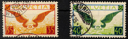 1929, Flugpostausgabe "Geflügelter Brief", 35 Und 40 C Sauber Gestempelte Prachtstücke, Mi. 150.-, Katalog: 233/234 O - Sonstige & Ohne Zuordnung