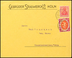 Nahrung Und Genuss, SÜSSIGKEITEN, Deutsches Reich 1923, Brief Der Firma Gebrüder Stollwerk A.G. Köln Vom 30.8.1920 Nach  - Other & Unclassified