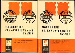 CSSR 1988 :  Monografie Ceskosl. ZNAMEK, Stempel Von  1919 - 1939, Zwei Handbücher Mit über 1.100 Seiten, Allumfassendes - Other & Unclassified