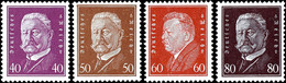 3-80 Pf Reichspräsidenten Komplett Tadellos Postfrisch, 40, 50, 60 Und 80 Pf Tiefst Gepr. Schlegel D. BPP. Luxussatz! Mi - Other & Unclassified