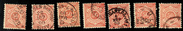 1890, 50 Pfg. Ziffern, Gute Farben Braunrot, Siebenmal Rundgestempelt, Pracht, Mi. 560.-, Katalog: 58 O - Andere & Zonder Classificatie