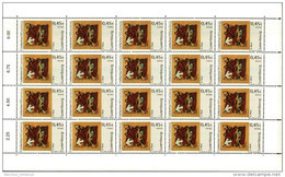 Luxembourg Feuille De 20 Timbres à 0,45 Euro Tableau : Dany Prum Collection P&T  2002 - Ganze Bögen