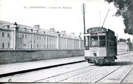 N°580 T -cpa Cherbourg -superbe Tramway En Gros Plan- - Strassenbahnen