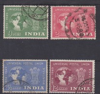 INDIA 1949 UPU SET SG 325/328 FINE USED Cat £12 - Usati