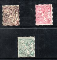 MONACO -- 3 Timbres Oblitérés Prince Albert 1er - Used Stamps