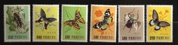 Formose Taïwan 1958 N° 249 / 54 ** Insectes, Papillons, Rose, Batocera, Agehana Maraho, Attacus Atlas, Erasmia, Euchirus - Ongebruikt
