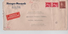 REF108/ TP 528(2)-531 Poortman  S/L.Exprès C.BXL(Midi) 26/12/1941 Censure 'c' > Hamburg C.d'arrivées - Cartas