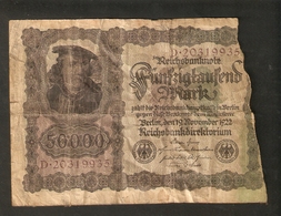 C. Germany Reichsbanknote 50000 Mark 1922 Berlin Ser. D # 20319935 - 50.000 Mark