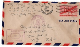 (R22) SCOTT C25 - ARMY EXAMINER - US ARMY - POSTAL SERVICE NEW YORK - 1945. - 2c. 1941-1960 Lettres