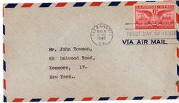 (R23) SCOTT C40 - FDI - VIA AIR MAIL - ALEXANDRIA - NEW YORK - 1949. - 2c. 1941-1960 Storia Postale