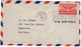 (R24) SCOTT C40 - FDI - VIA AIR MAIL - ALEXANDRIA - NEW YORK - 1949. - 2c. 1941-1960 Lettres