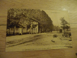 CPA 33 Gironde Cazeaux Lac La Gare Au Dos Cachet école De Tir Aérien De Groupe D'aviation - Otros & Sin Clasificación