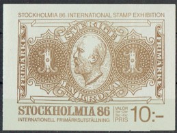 Sweden 1983. Int. Stampexhibition STOCKHOLMIA' 86. Booklet. Michel MH 94. Specimen. - Proeven & Herdrukken