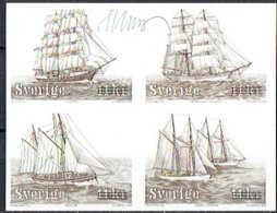 Sweden 2007. Sailing Ships. Blackprint.  Signed. - Essais & Réimpressions