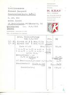 Facture 1/2 Format / Allemagne SAARLOUIS / H. KRAY / Vins, Alcools / Commande De Kirsch F. Hacquard 70 Fougerolles - 1950 - ...