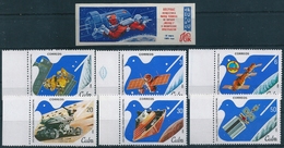 0542 Cuba Russia USSR Space Voskhod Walk Satellite Moon Lunkhod 1 Set+1 Imperf Stamp MNH Lot#51 - Collections