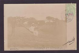 CPA Dahomey Afrique Noire Carte Photo RPPC Circulé Voir Scan Du Dos - Dahome