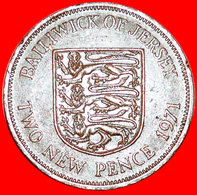 + GREAT BRITAIN (1971-1980): JERSEY ★ 2 NEW PENCE 1971 3 LIONS! LOW START ★ NO RESERVE! - Jersey