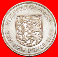 + GREAT BRITAIN (1968-1980): JERSEY ★ 10 NEW PENCE 1975 3 LIONS! LOW START ★ NO RESERVE! - Jersey