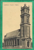 Harnes (62) L'église 2scans 20-07-1937 (Horissier Ou I. Forissier à Mme Jacob (judaïca) 18 Bd Richard-Lenoir à Paris) - Harnes