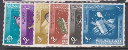 Sharjah And Dependencies Sc 42-47 1964 Space Research,6 Values, Mint Hinged - Sharjah