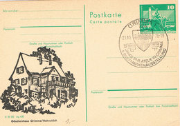 DDR Ganzsachenkarte 1978 - Grimma, Wappen Im Sonderstempel, Zudruck Göschenhaus - Private Postcards - Used