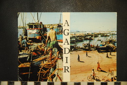 CP, MAROC, MOROCCO,  AGADIR   Le Port, Animée - Agadir