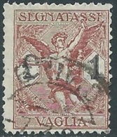 1924 REGNO SEGNATASSE PER VAGLIA USATO 1 LIRA - RB38-3 - Impuestos Por Ordenes De Pago