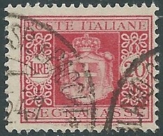 1945 LUOGOTENENZA SEGNATASSE USATO 20 LIRE FILIGRANA RUOTA - RB38-6 - Postage Due