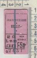 Biglietto F.s. Regno 1940 Calalzo . Pieve Di Cadore / Belluno  3° Classe - Europe