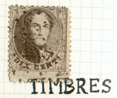 N°14 - Médailon 10 Centimes Brun Avec Partie De L'inscription Marginale TIM(BRES Des POSTES)  - 14864 - 1863-1864 Medaillen (13/16)