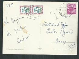 Carte Postale D'Italie Taxée à Portes (Gard) Avec 2 Timbres Taxes Fleur "gentiane" - 1960-.... Cartas & Documentos