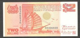 Singapore 2 Dollars Boat 1990 UNC - Singapur